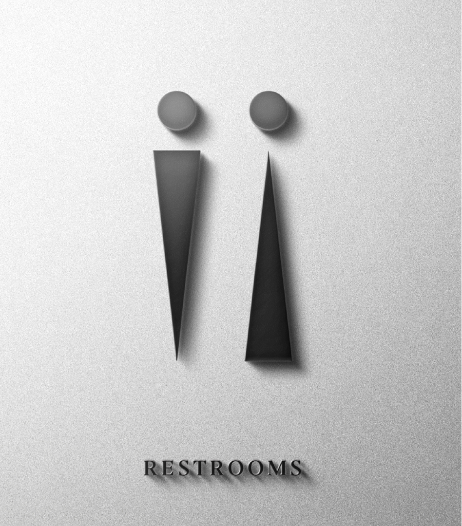 Academias restroom signage
