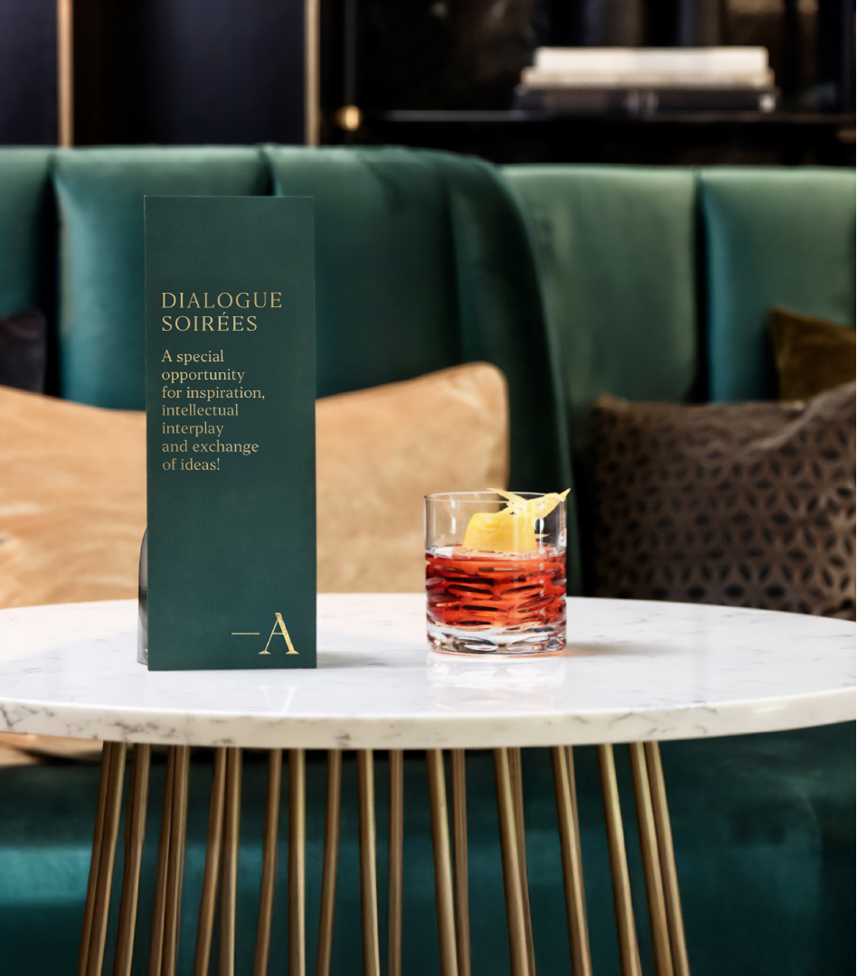 Academias bar and restaurant print out on table